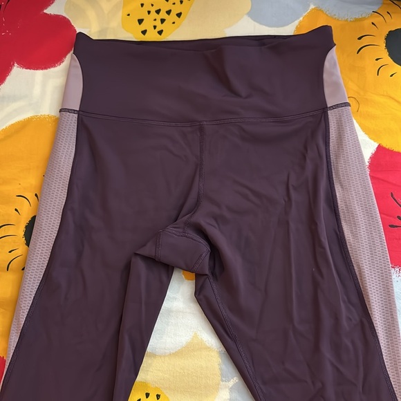 Allyson Felix X Athleta Color Block Leggings Pink Purple Sz 1X! - Picture 2 of 8